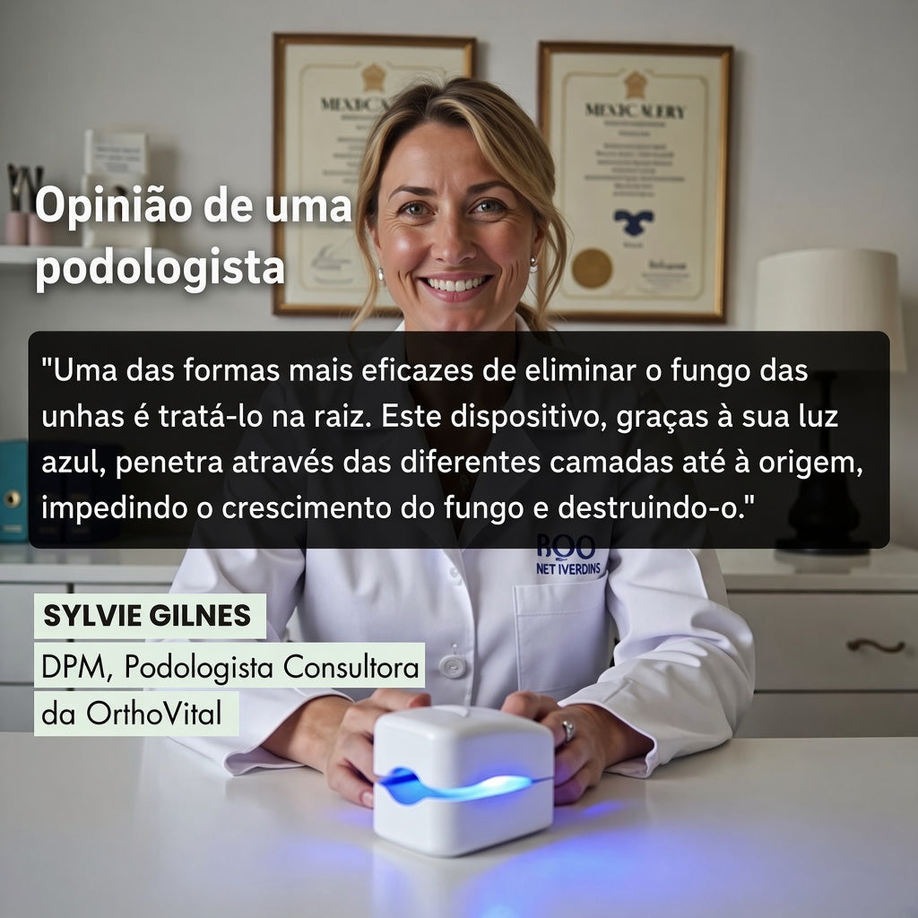 Aparelho laser portátil para a limpeza de unhas com micose, com ecrã digital e alimentação USB